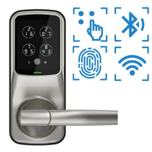 digital door lock รุ่น pro latch 628 รองรับbluetooth pincode แสกนลายนิ้วมือ, OAC และไวไฟ