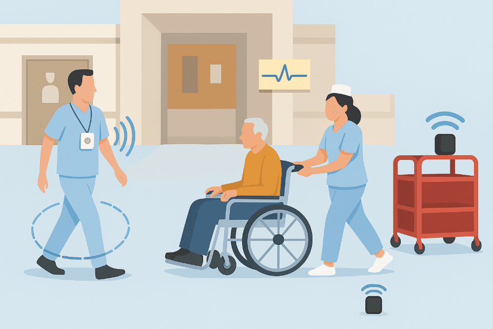 แสดงพิกัดคนไข้และบุคคลากร ได้อย่างแม่นยำ