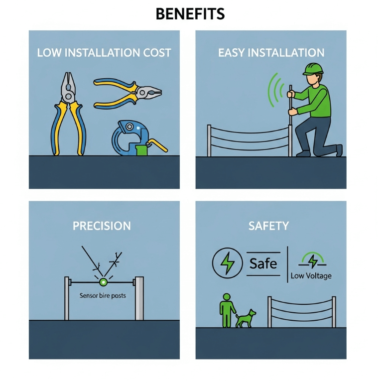 ข้อเสียของระบบรั้วแรงตึง