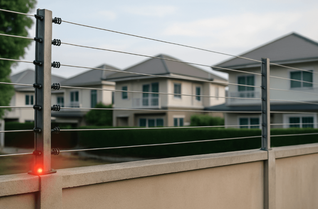 ระบบรั้วแรงตึง -หมู่บ้านจัดสรร