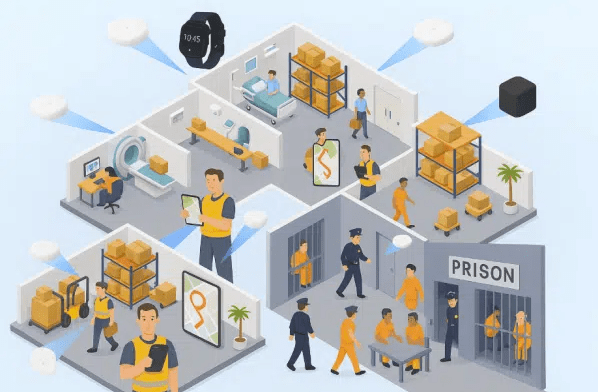 อุตสาหกรรมใช้งานระบบติดตามพิกัดในอาคาร