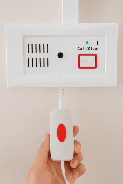 รูปตัวกดหัวเตียง ระบบเรียกพยาบาล แบบมีสาย