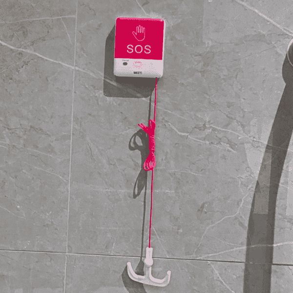 รูปติดตั้งจริงห้องน้ำระบบเรียกพยาบาลแบบไอพี (Nurse Call IP network)