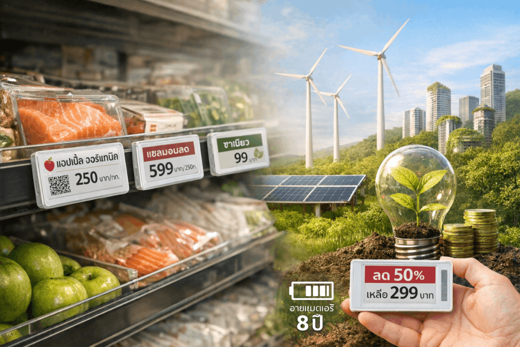 อายุป้ายราคาอิเล็กทรอนิกส์ที่ยาวนาน สูงสุดถึง 8 ปี